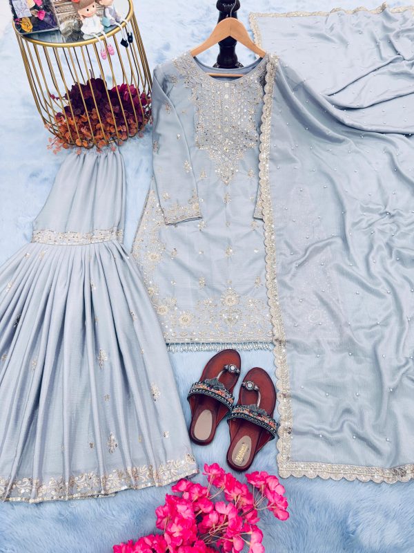 AAROHI DESIGNER PD 1046 B PLAZZO SUITS WHOLESALE