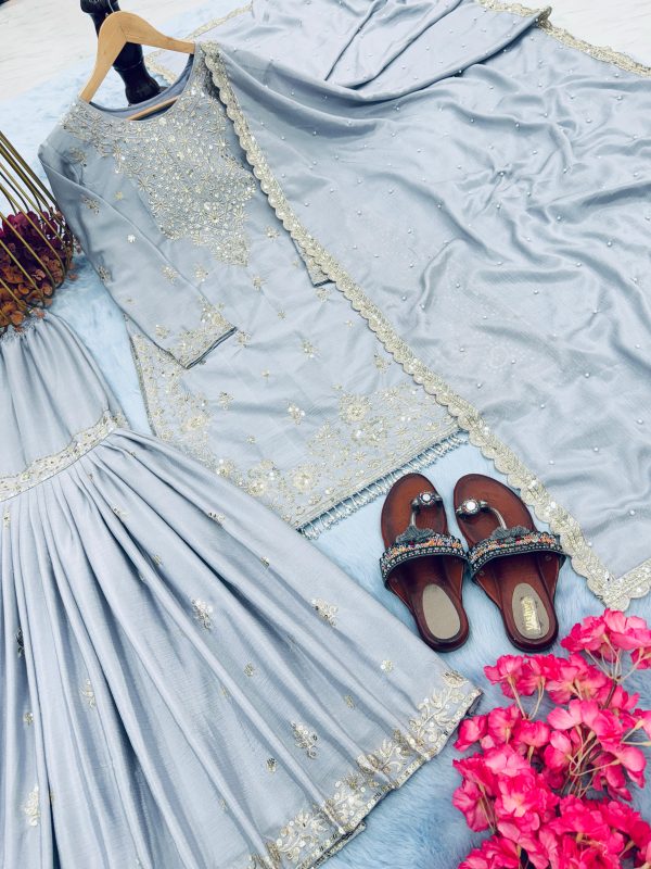 AAROHI DESIGNER PD 1046 B PLAZZO SUITS WHOLESALE