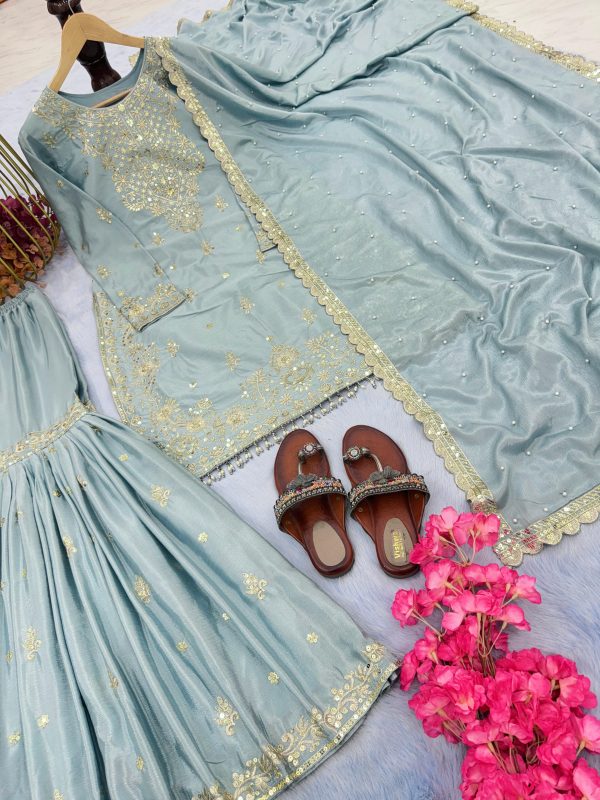 AAROHI DESIGNER PD 1046 D PLAZZO SUITS WHOLESALE