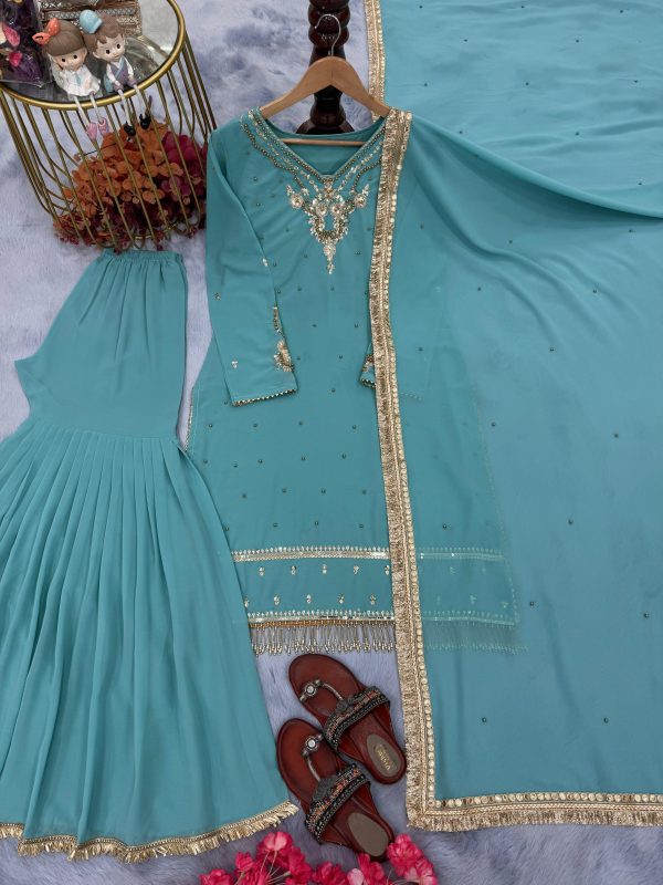 AAROHI DESIGNER PD 1107 GEORGETTE PLAZZO SUITS