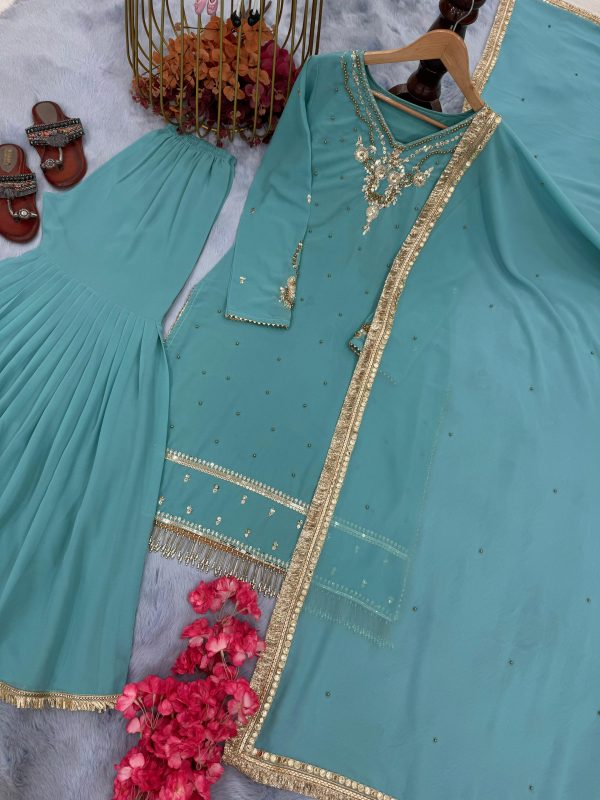 AAROHI DESIGNER PD 1107 GEORGETTE PLAZZO SUITS