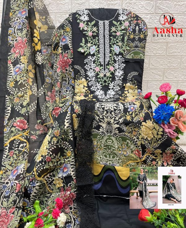 AASHA DESIGNER 1164 COTTON PAKISTANI SUITS