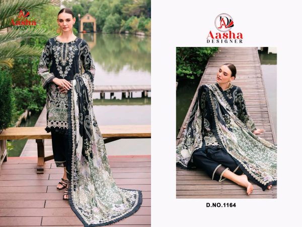 AASHA DESIGNER 1164 COTTON PAKISTANI SUITS