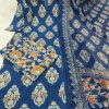 AKSHAR DESIGNER AJARAKH BLUE COTTON KURTI WHOLESALE