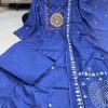 AKSHAR DESIGNER BLUE VHALI COTTON KURTI