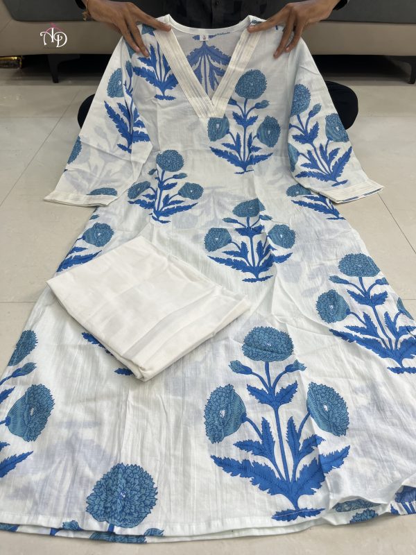 AKSHAR DESIGNER MARRIGOLD COTTON CORD SET WHOLESALE