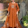 AKSHAR DESIGNER ORANGE VHALI COTTON KURTI