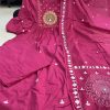 AKSHAR DESIGNER PINK VHALI COTTON KURTI