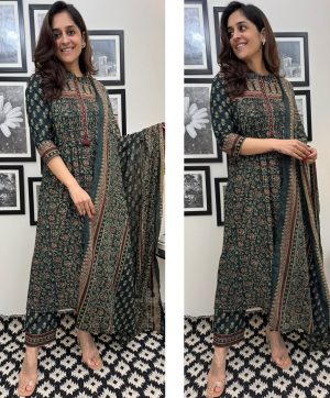 AKSHAR DESIGNER PURE COTTON SIDE POCKET SUITS SETS