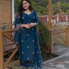 AKSHAR DESIGNER RAASHA DEEP BLUE PLAZZO SUITS