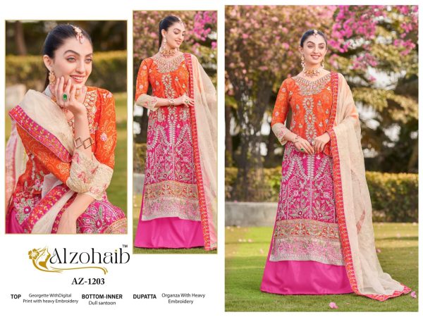 ALZOHAIB AZ 1203 PAKISTANI SUITS WHOLESALE