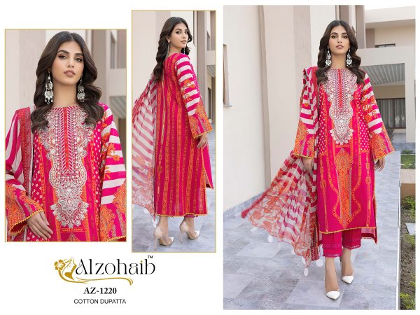 ALZOHAIB AZ 1220 COTTON PAKISTANI SUITS WHOLESALE
