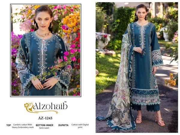 ALZOHAIB AZ 1243 FATIMA VOL 1 COTTON SUITS