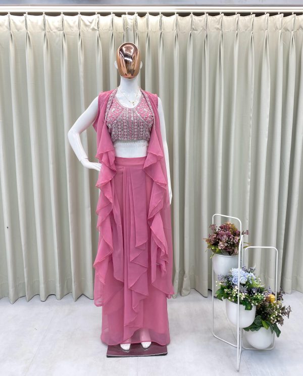 BE 332 B DESIGNER THREE PIECE HAND WORK WESTERN OUTFIT