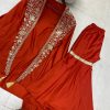 BE 344 A TRENDING CREAP SILK TOP AND SHARARA