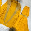 BE 344 B TRENDING CREAP SILK TOP AND SHARARA
