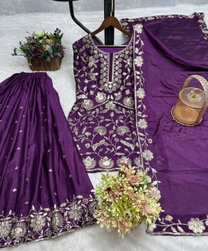 DHK 1337 B DESIGNER PLAZZO SUITS WHOLESALE