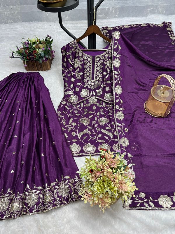 DHK 1337 B DESIGNER PLAZZO SUITS WHOLESALE