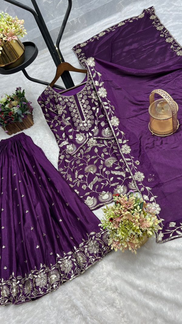 DHK 1337 B DESIGNER PLAZZO SUITS WHOLESALE