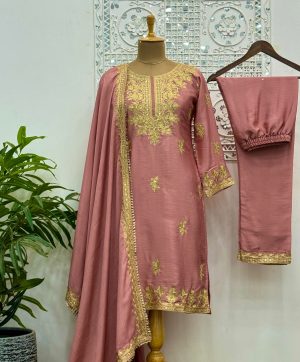 DHK 1340 DESIGNER CHINON SALWAR SUITS WHOLESALE