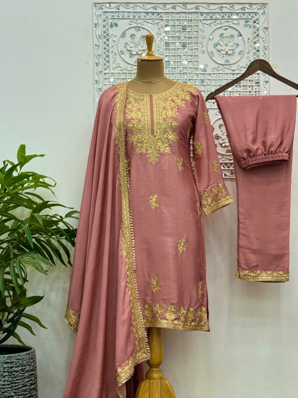 DHK 1340 DESIGNER CHINON SALWAR SUITS WHOLESALE
