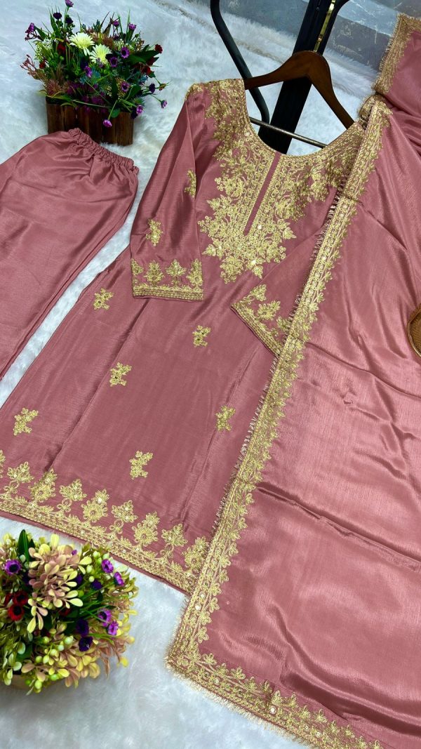 DHK 1340 DESIGNER CHINON SALWAR SUITS WHOLESALE