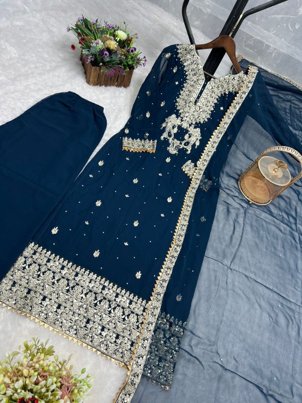 DHK 1344 DESIGNER PLAZZO SUITS WHOLESALE