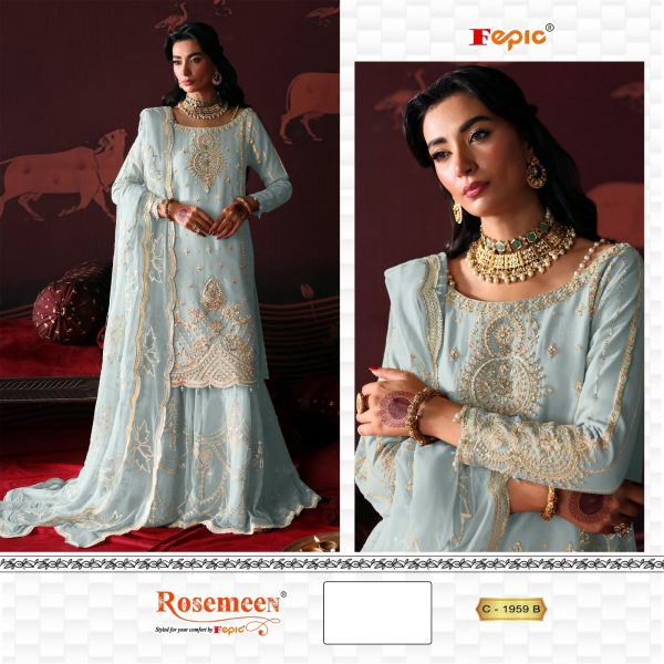 FEPIC C 1959 ROSEMEEN PAKISTANI SUITS WHOLESALE