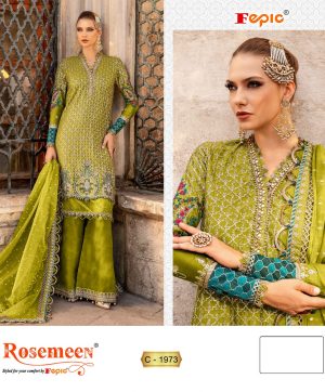 FEPIC C 1973 ROSEMEEN ORGANZA PAKISTANI SUITS
