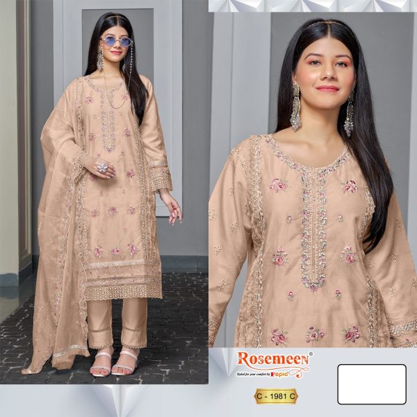 FEPIC C 1981 ROSEMEEN ORGANZA PAKISTANI SUITS