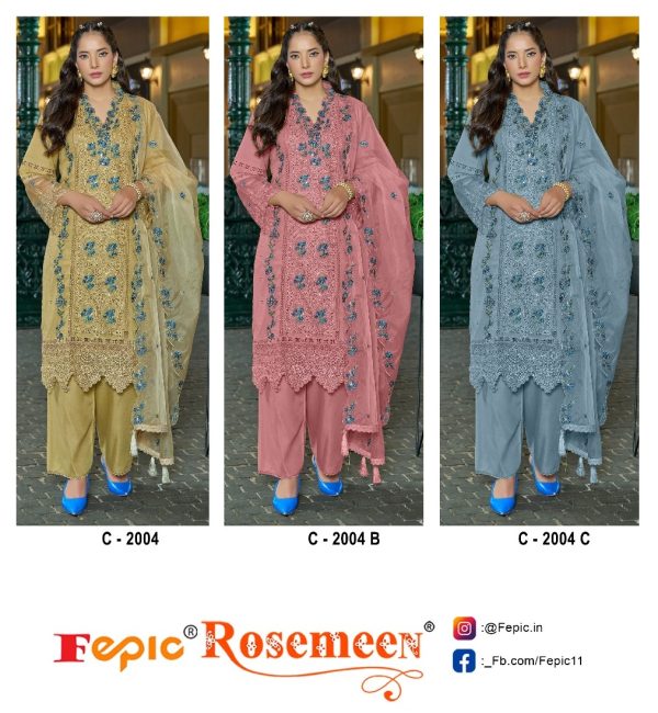 FEPIC C 2004 ROSEMEEN PAKISTANI SUITS WHOLESALE