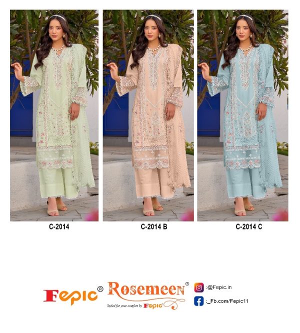 FEPIC C 2014 ROSEMEEN PAKISTANI SUITS WHOLESALE