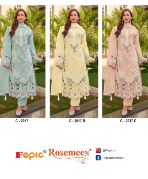 FEPIC C 2017 ROSEMEEN EMBROIDERED PAKISTANI SUITS