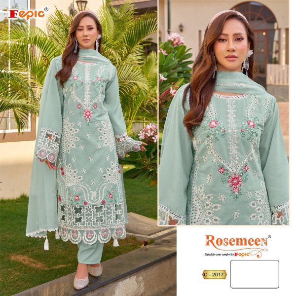 FEPIC C 2017 ROSEMEEN EMBROIDERED PAKISTANI SUITS