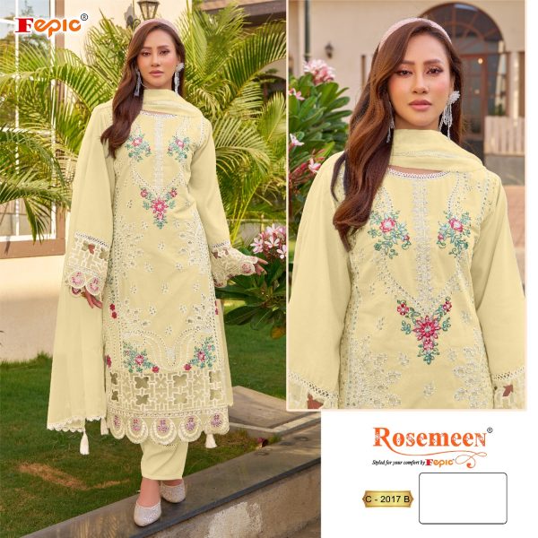 FEPIC C 2017 ROSEMEEN EMBROIDERED PAKISTANI SUITS