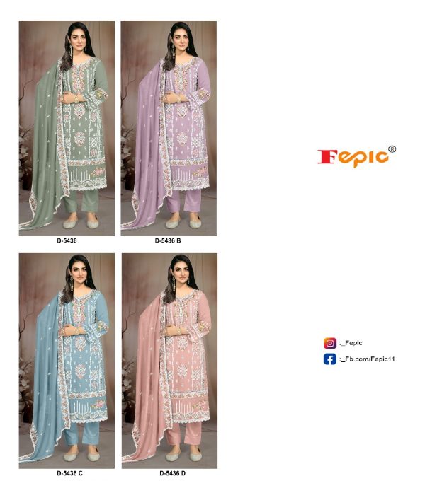 FEPIC D 5436 ROSEMEEN GEORGETTE PAKSITANI SUITS