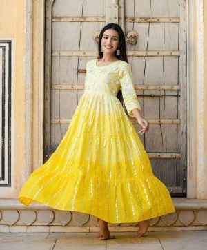 FESTIVAL SPECIAL SLUB COTTON GOWN WHOLESALE