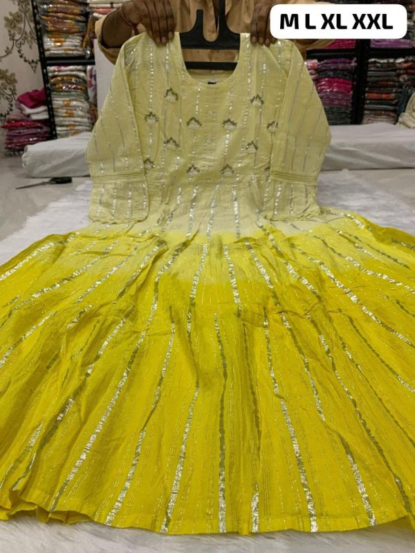 FESTIVAL SPECIAL SLUB COTTON GOWN WHOLESALE