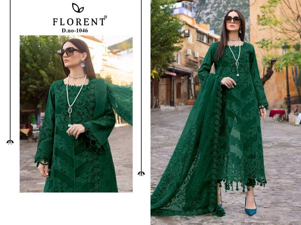 FLORENT 1046 COTTON EMBROIDERED PAKISTANI SUITS