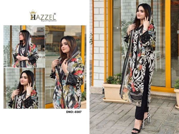 HAZZEL 0307 COTTON PAKISTANI SUITS WHOLESALE
