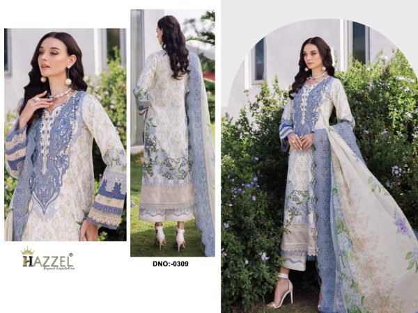 HAZZEL 0309 COTTON PAKISTANI SALWAR SUITS