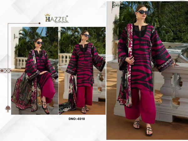 HAZZEL 0310 COTTON EMBROIDERED SALWAR SUITS