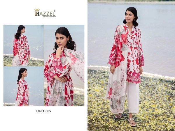 HAZZEL 305 COTTON PAKISTANI SUITS WHOLESALE