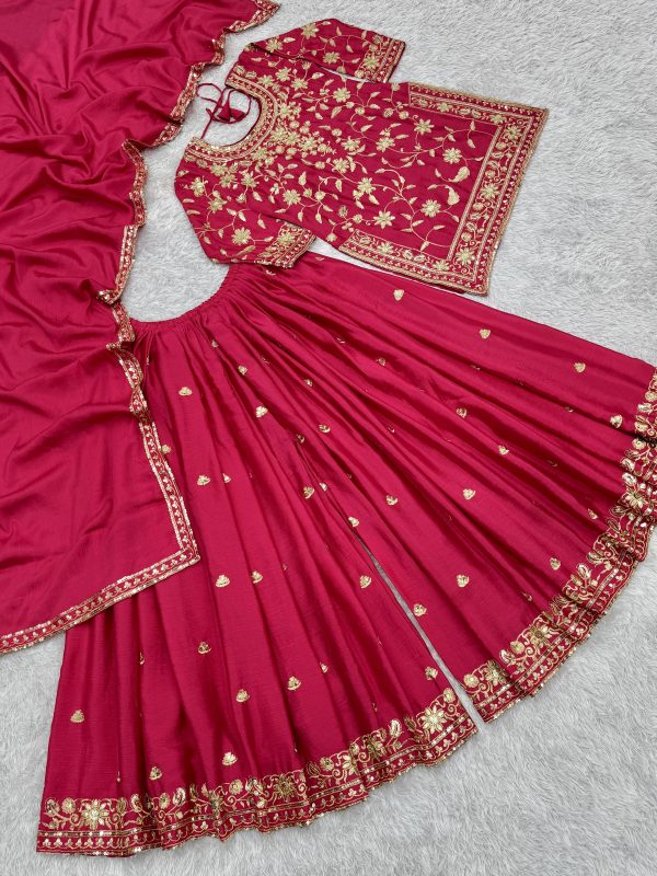HK 1698 DESIGNER PLAZZO SUITS WHOLESALE