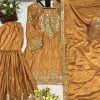 HK 1699 B DESIGNER CHINON SILK SHARARA SUITS