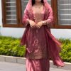 HK 1700 DESIGNER CHINON SILK PLAZZO SUITS WHOLESALE