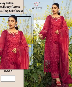 HOOR TEX H 371 A HEAVY COTTON SALWAR SUITS