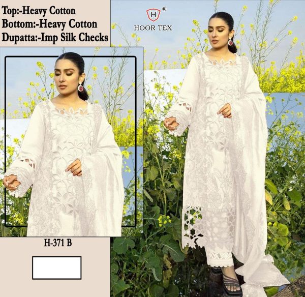 HOOR TEX H 371 B HEAVY COTTON SALWAR SUITS