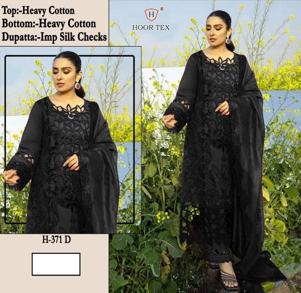 HOOR TEX H 371 D HEAVY COTTON SALWAR SUITS