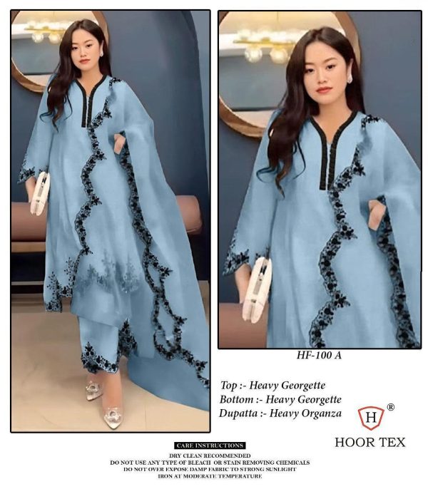 HOOR TEX HF 100 A READYMADE GEORGETTE SALWAR SUITS